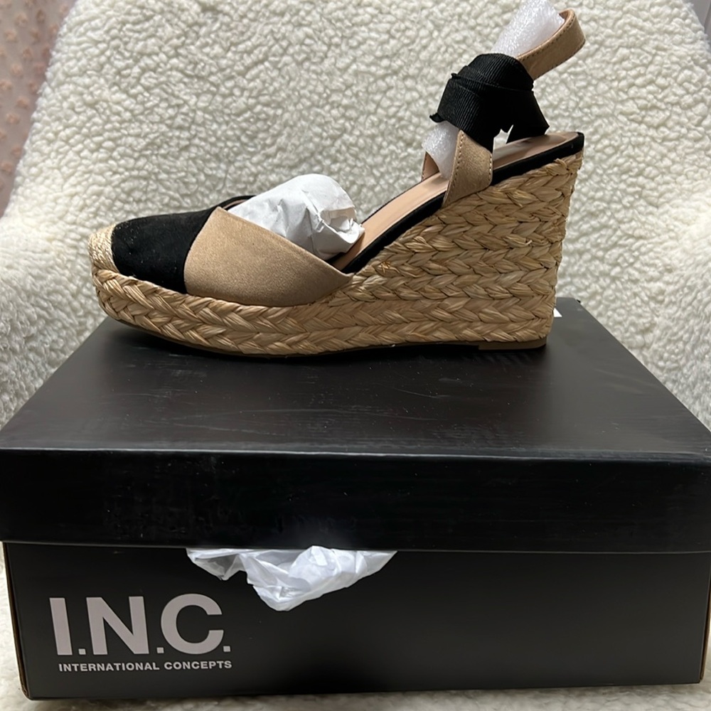 I.N.C. International Concepts Moniquee Espadrille Wedge Sandals, Size 10 & 10.5